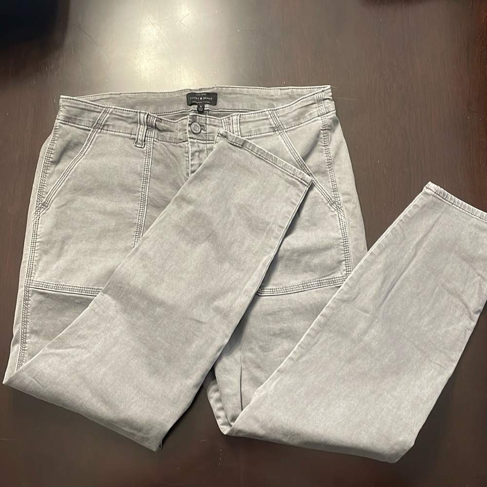 Lucky Brand Girlfriend Skinny Leg Utility Pocket Pants | Size 12